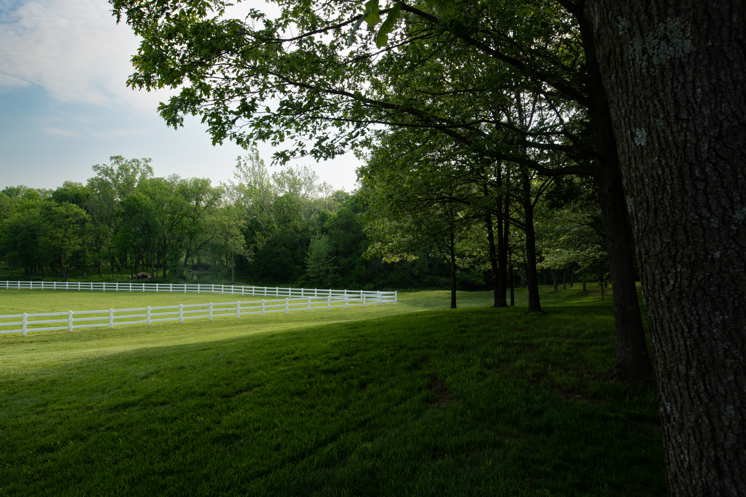 Fencing at Hidden Timber Farm horse pasture boarding